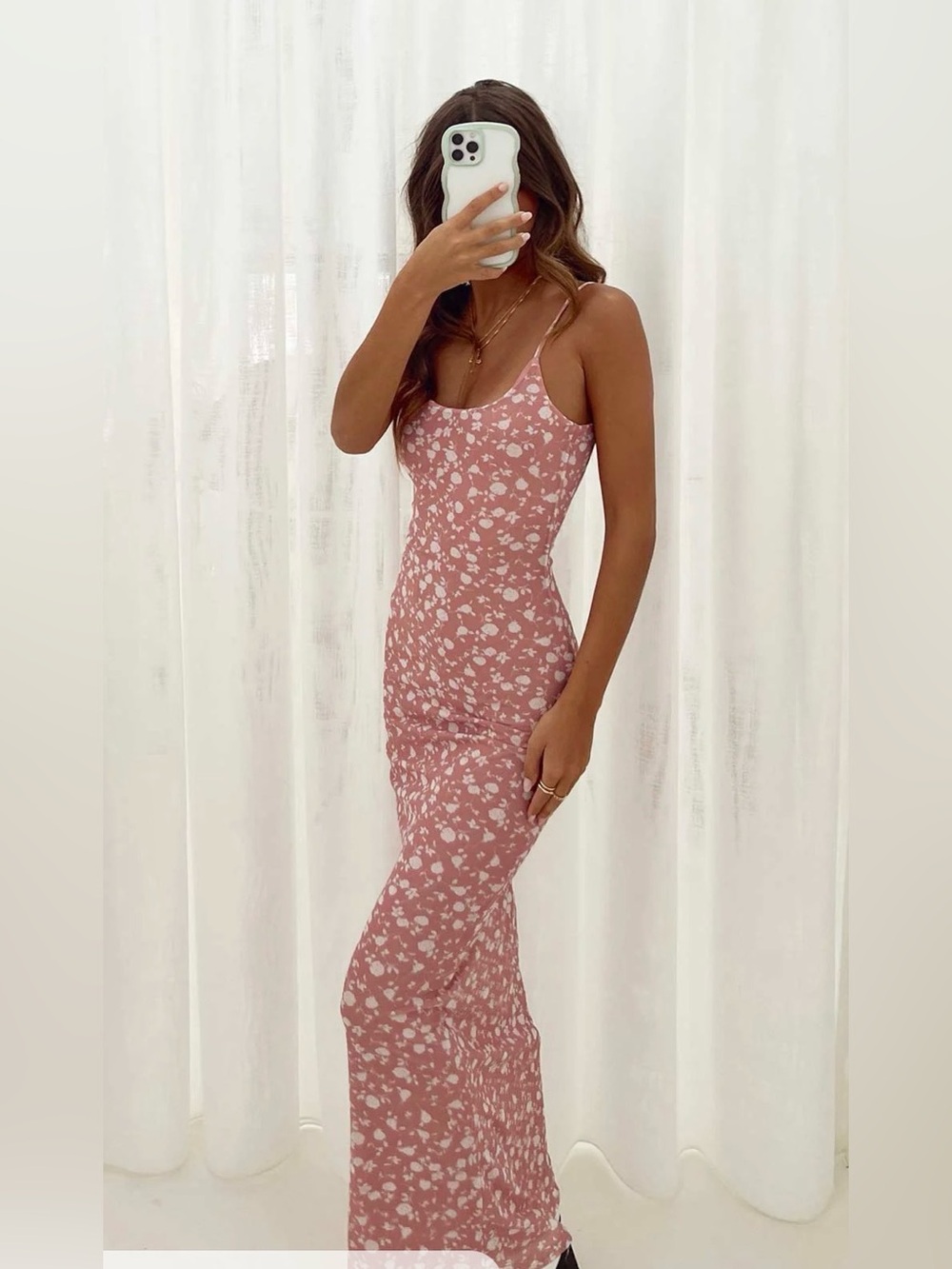 Princess Polly Women's Floral Maxi Dress Spaghetti Strap Slip Dressed